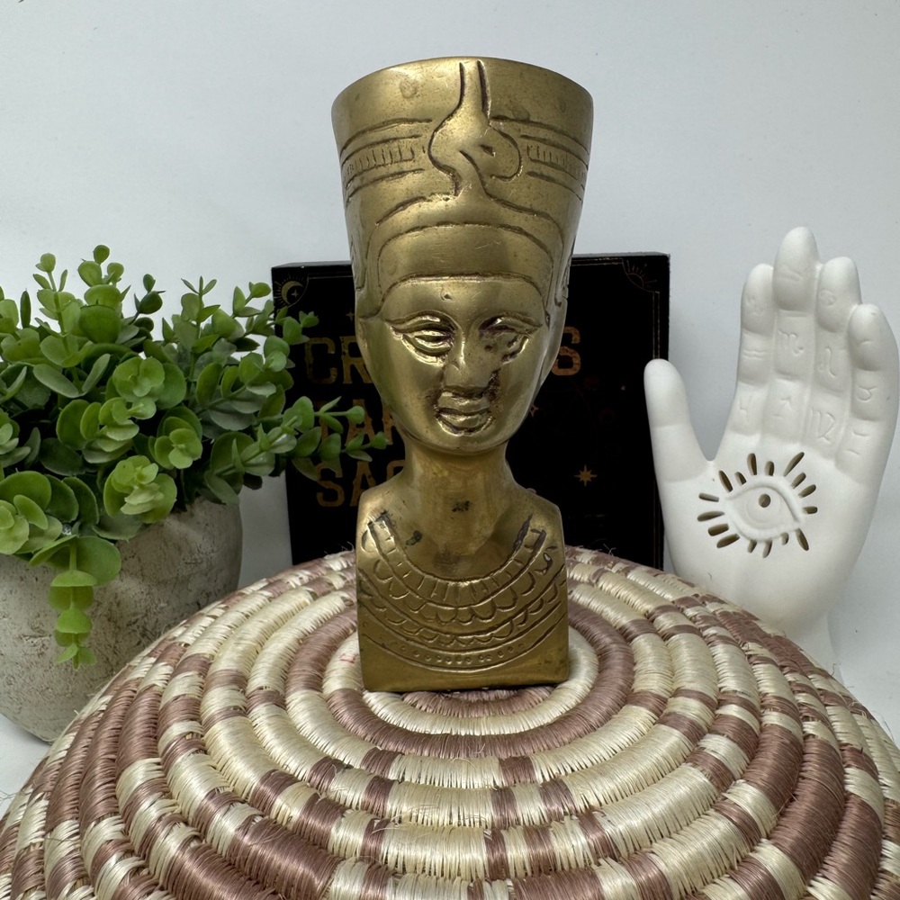Gold Egyptian brass head